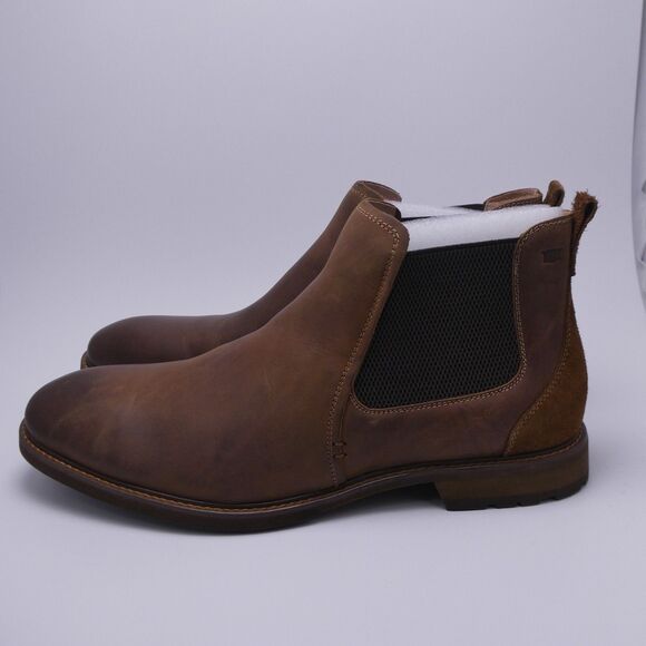 Florsheim Chalet Plain Toe Gore Chelsea Boots Men Sz 13 M Rough Out Heel Vamp XX - Picture 9 of 11